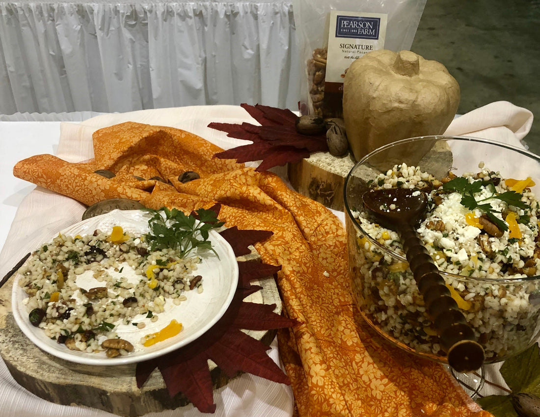 MEDITERRANEAN PECAN & BARLEY SALAD