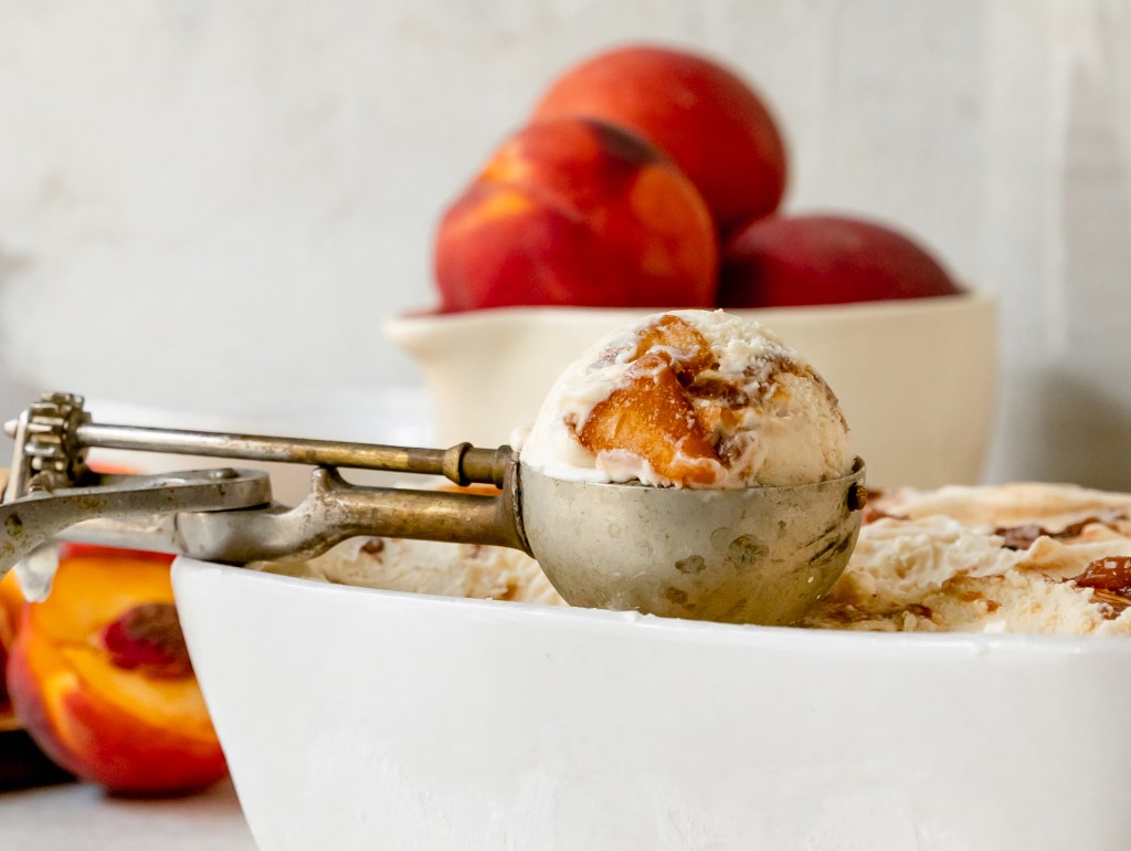 No-Churn Bourbon Peach Ice Cream – Pearson Farm
