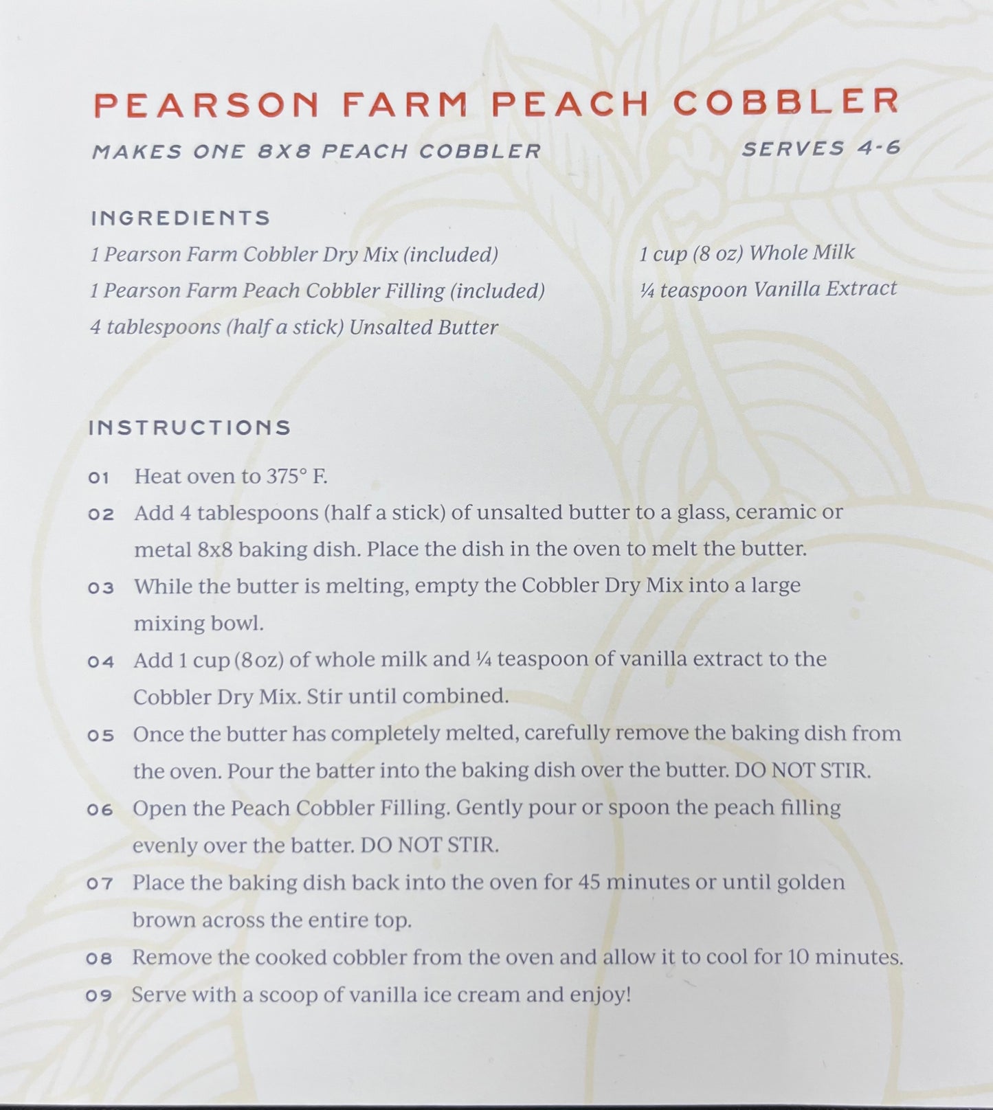 Peach Cobbler Kit