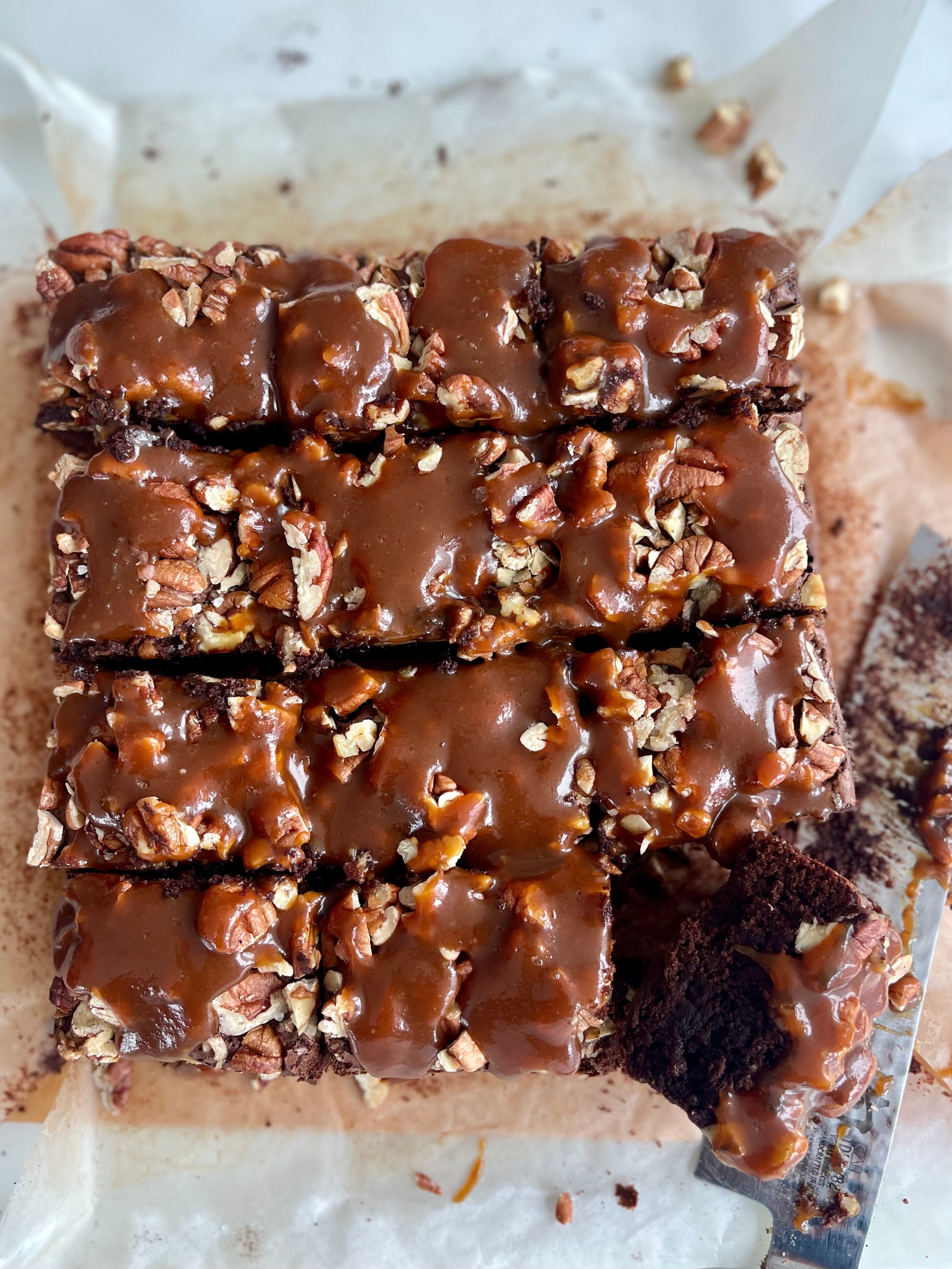 Salted Caramel Pecan Brownies