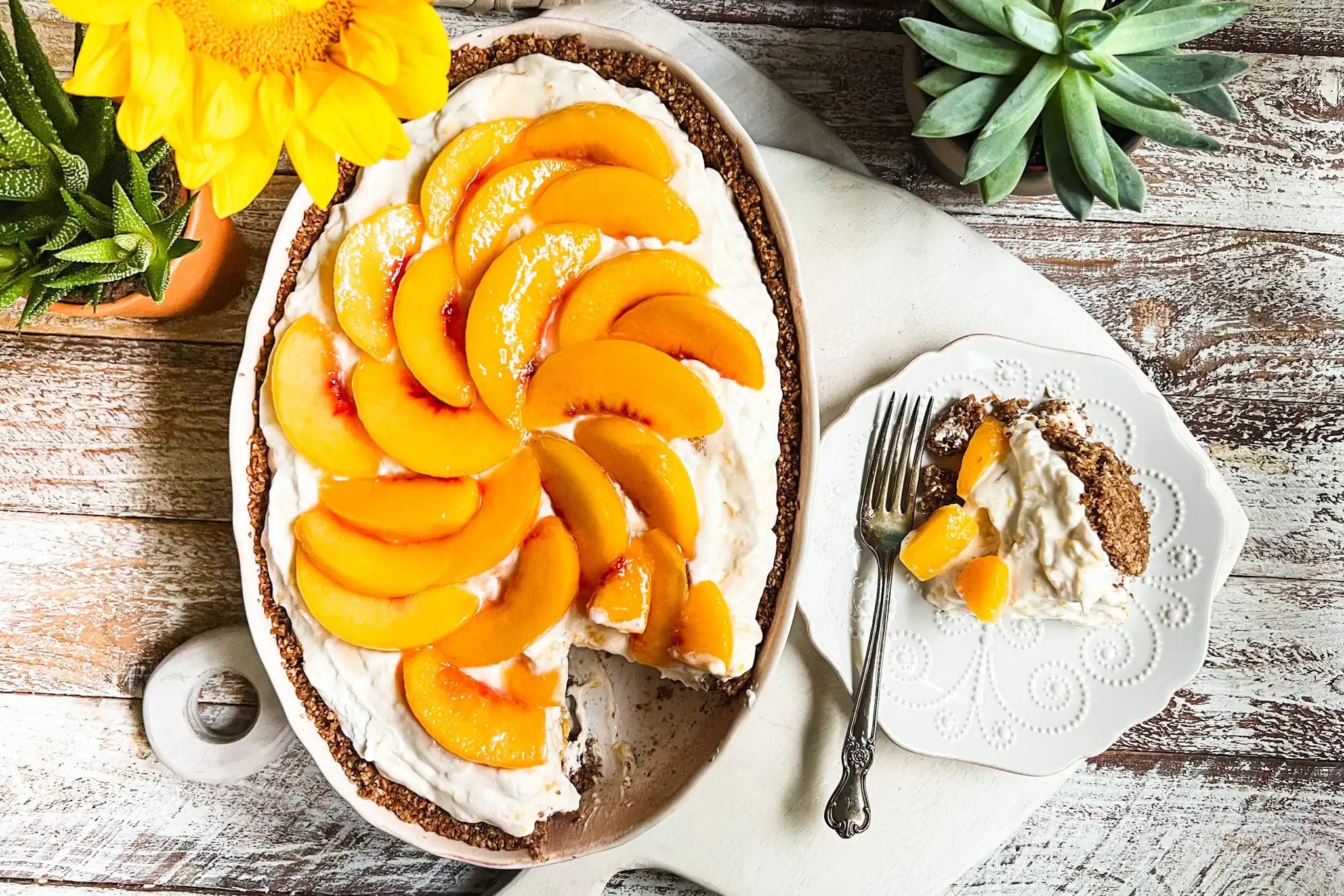 Peaches and Cream Gluten-Free Dessert