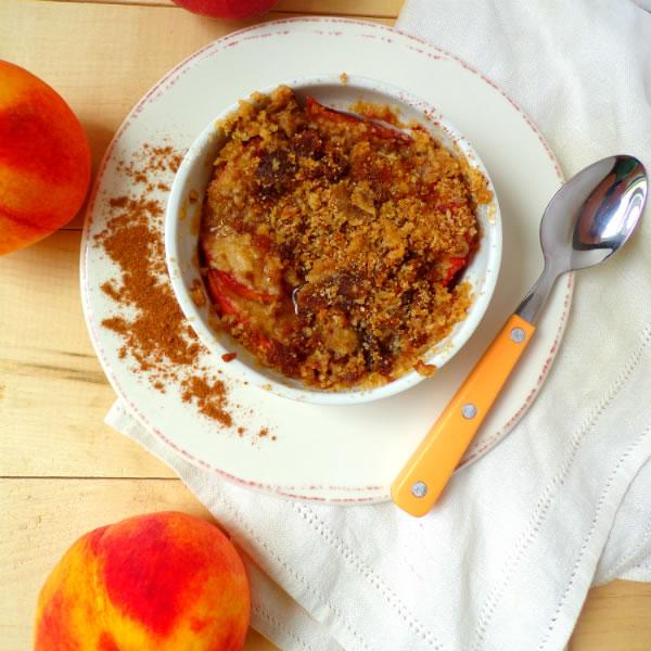 SINGLE SERVING PEACH COBBLER
