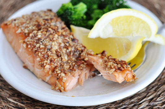 MAPLE PECAN CRUSTED SALMON