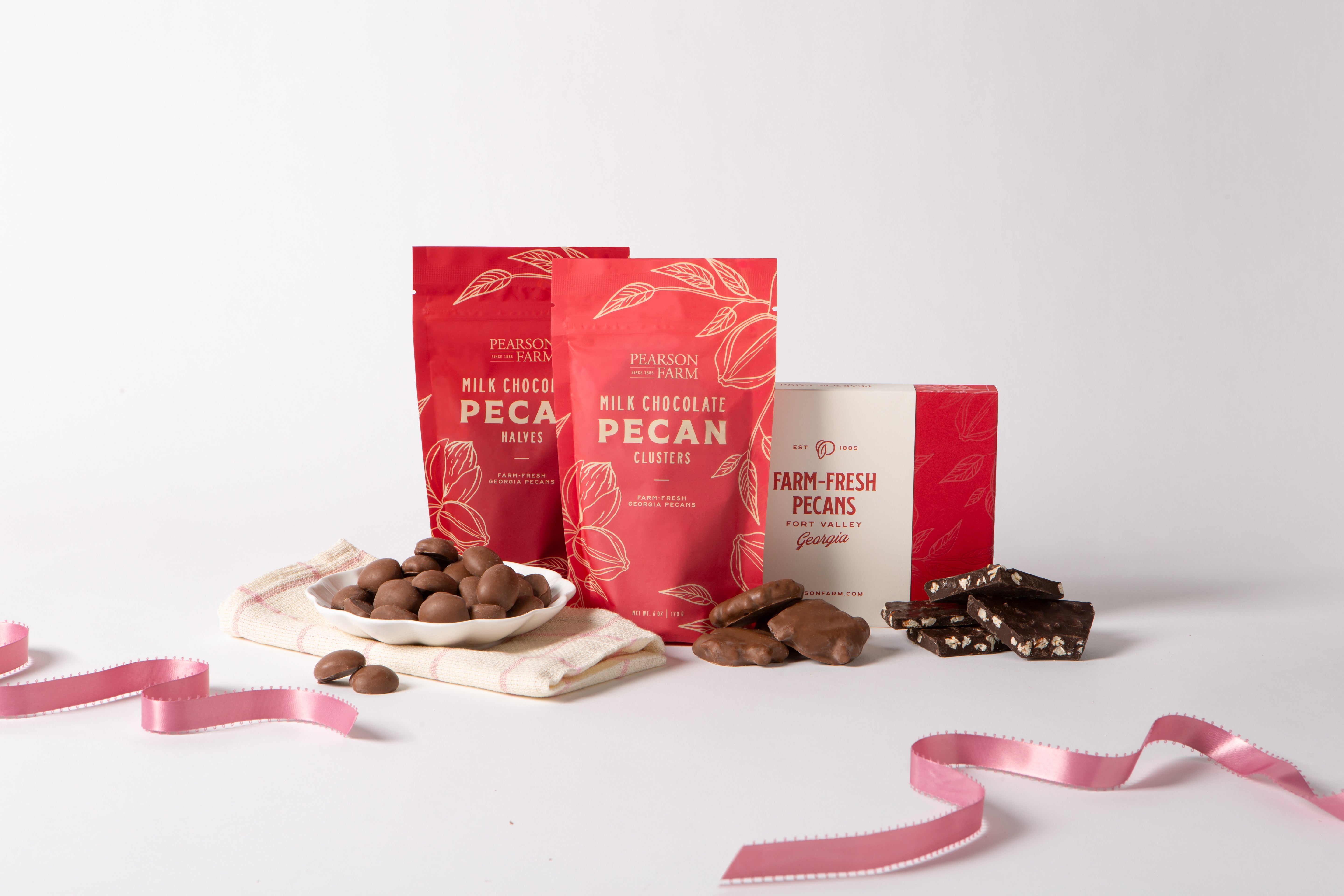 Milk chocolate pecan bark makes a perfect gift