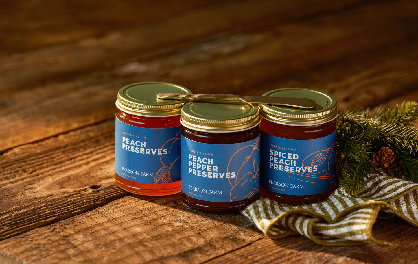 Peach Preserves Trio