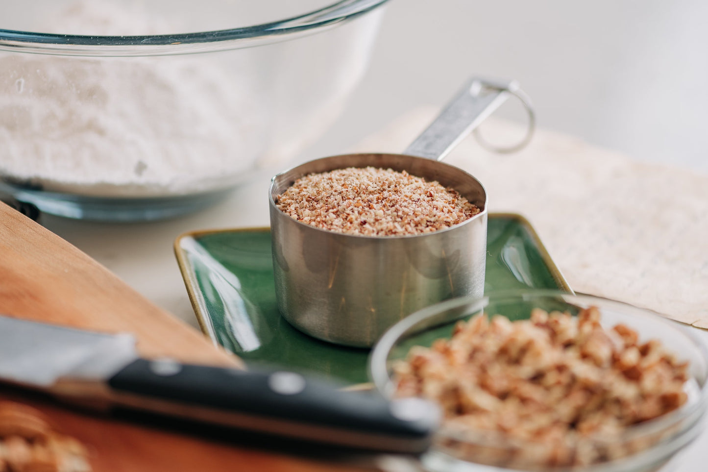 Finely chopped pecans